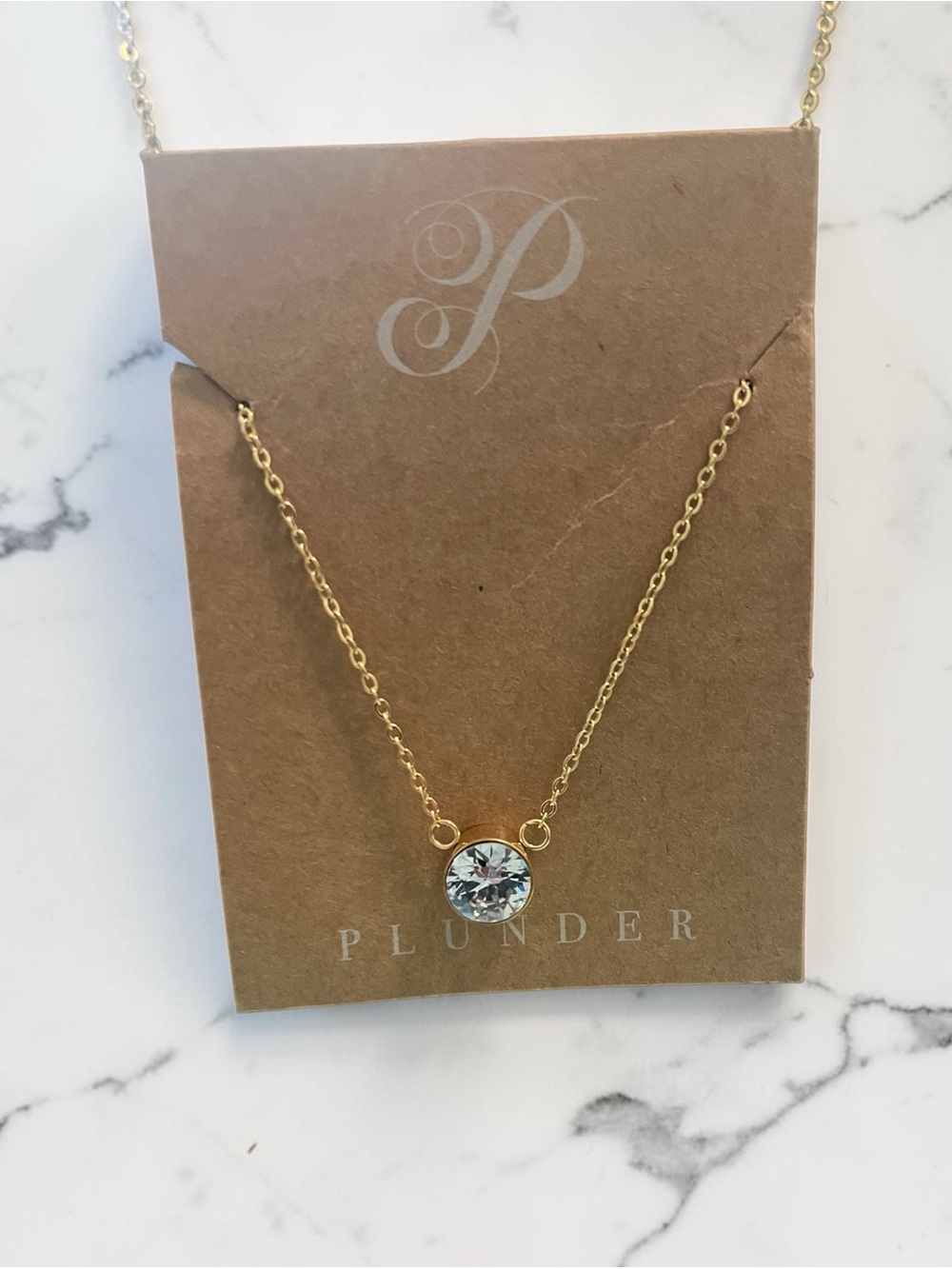 Plunder Gold-Tone Necklace with Crystal CZ limited edition collection